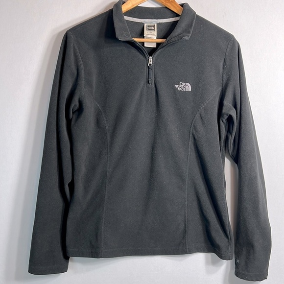 The North Face TKA 100 Quarter-zip Black Fleece size L - Picture 1 of 7